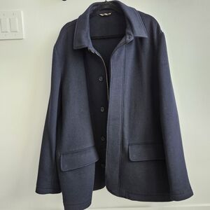 Brooks Brothers Men's Navy Wool Blend Field/Barn Coat - XXL